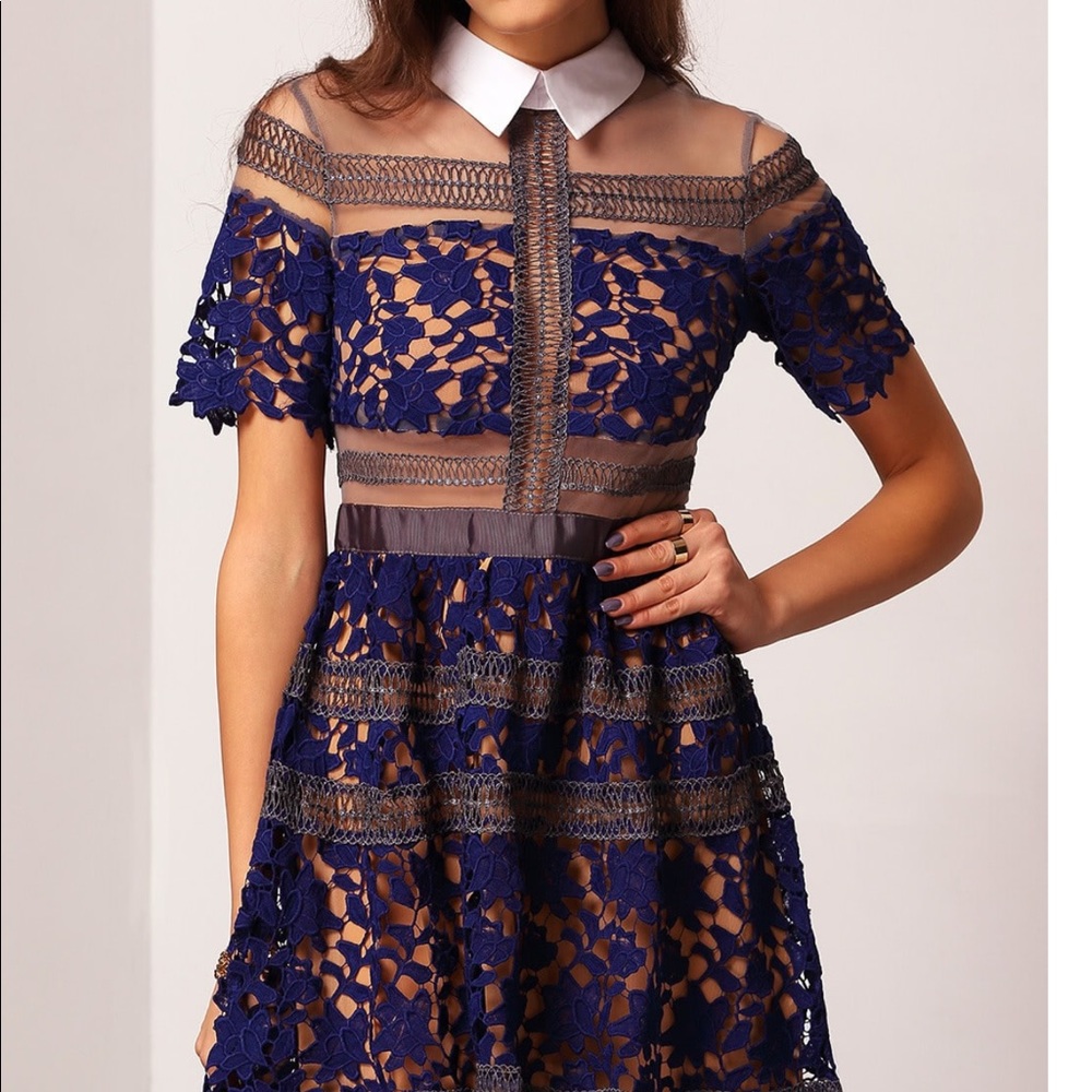 Blue cocktail dress